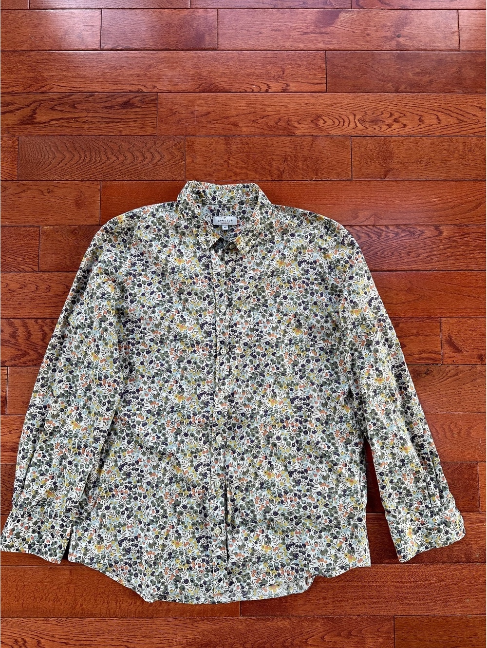 Cyrillus Paris Liberty Floral Cotton Button-Up Shirt Blouse Size 42 FR US 12